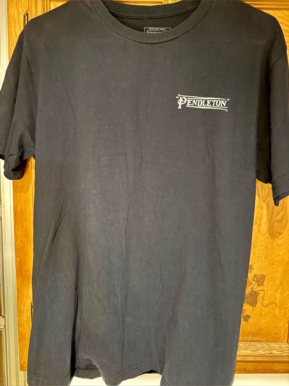 ‼️Pendleton Mens's Black Short-Sleeve Logo Tee Western look, Size Medium